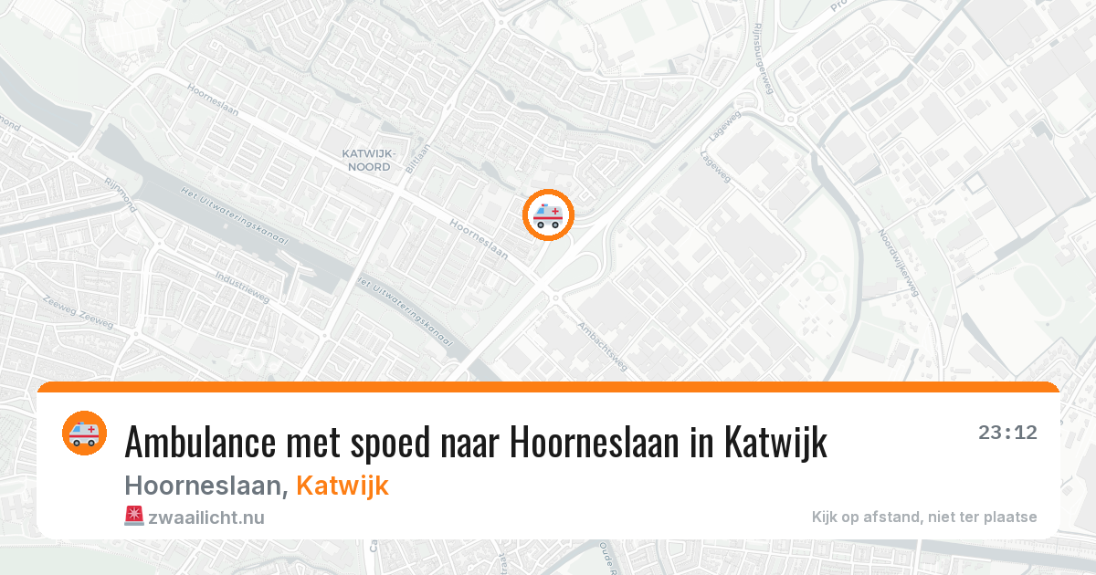 Ambulance met spoed naar Hoorneslaan in Katwijk — 24 jul 2026