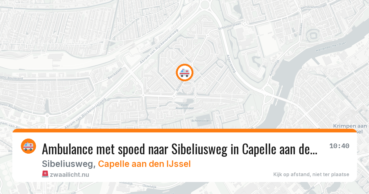 Ambulance met spoed naar Sibeliusweg in Capelle aan den IJssel — 26 mrt 2026