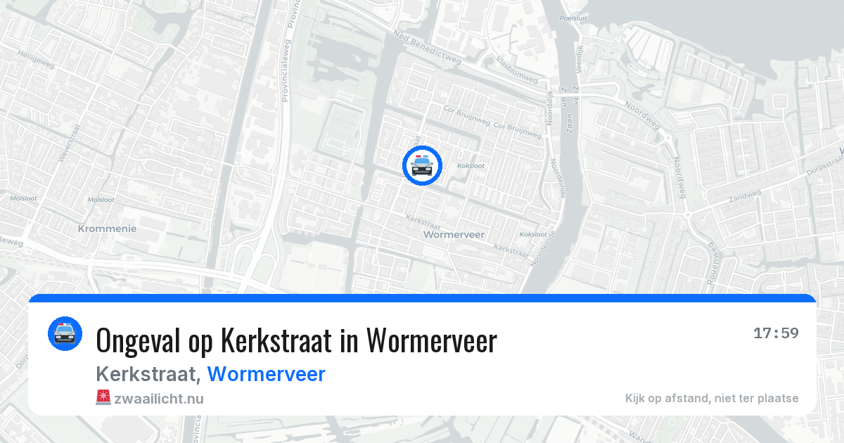 Ongeval op Kerkstraat in Wormerveer — 27 mei 2026