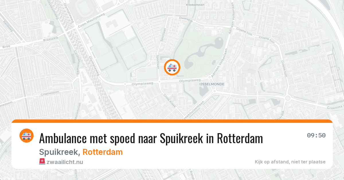 Ambulance met spoed naar Spuikreek in Rotterdam — 18 mrt 2026