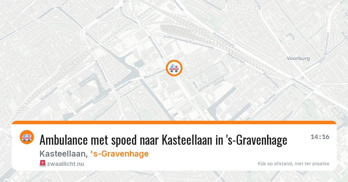 Ambulance met spoed naar Kasteellaan in 's-Gravenhage — 13 jul 2026