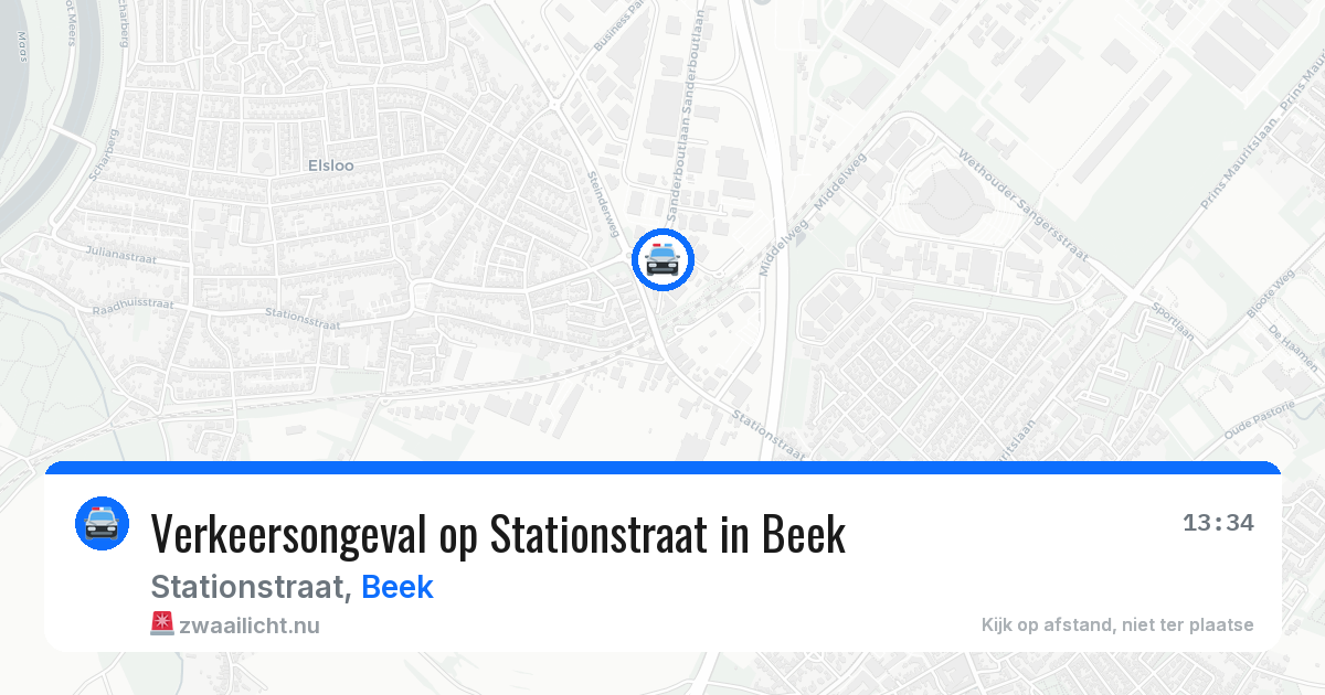 Verkeersongeval op Stationstraat in Beek — 10 feb 2026