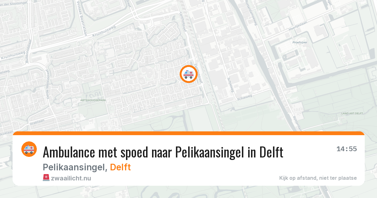 Ambulance met spoed naar Pelikaansingel in Delft — 13 jul 2026