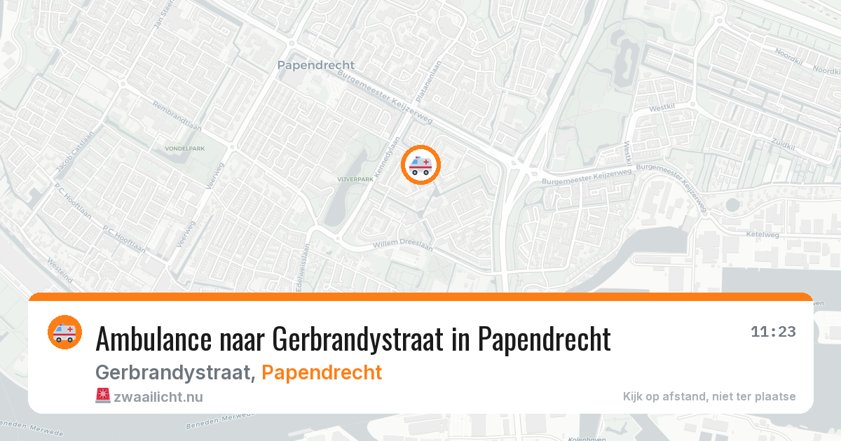 Ambulance naar Gerbrandystraat in Papendrecht — 25 jul 2026