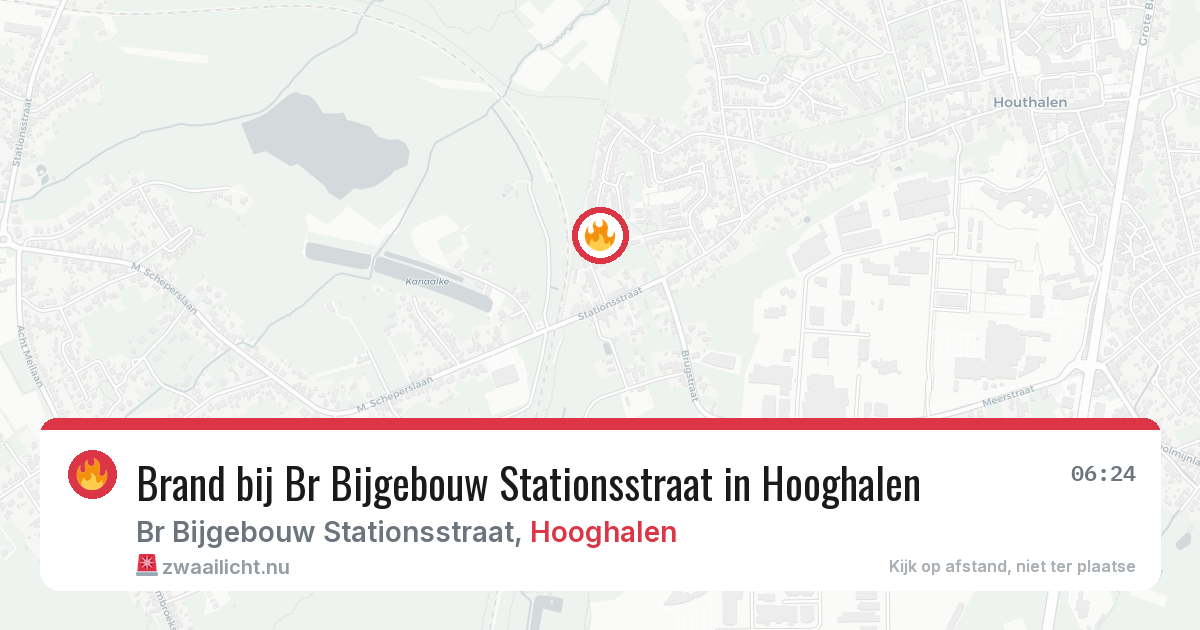 Brand bij Br Bijgebouw Stationsstraat in Hooghalen — 8 feb 2026