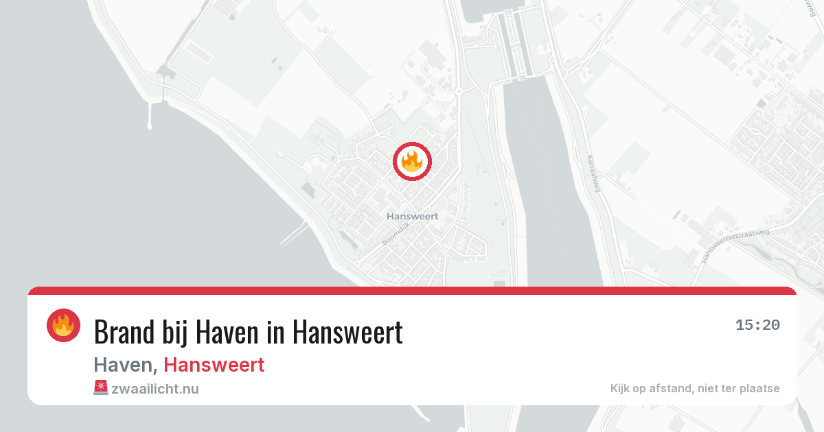 Brand bij Haven in Hansweert — 24 jul 2026