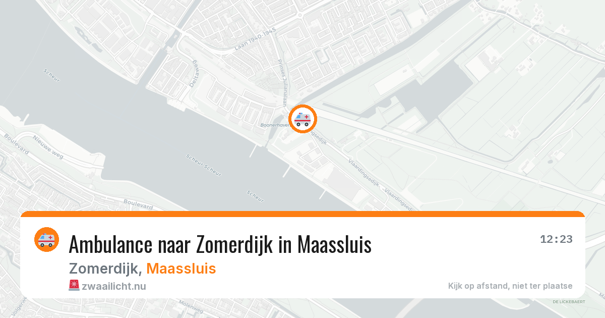 Ambulance naar Zomerdijk in Maassluis — 27 mrt 2026