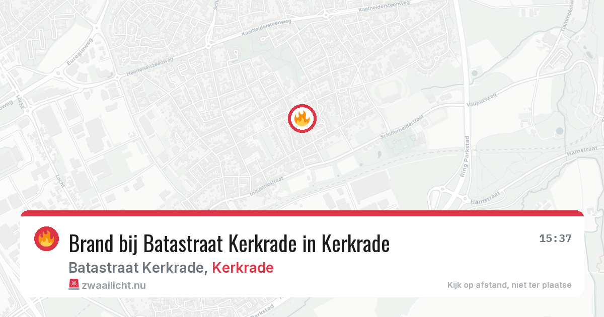 Brand bij Batastraat Kerkrade in Kerkrade — 29 mei 2026