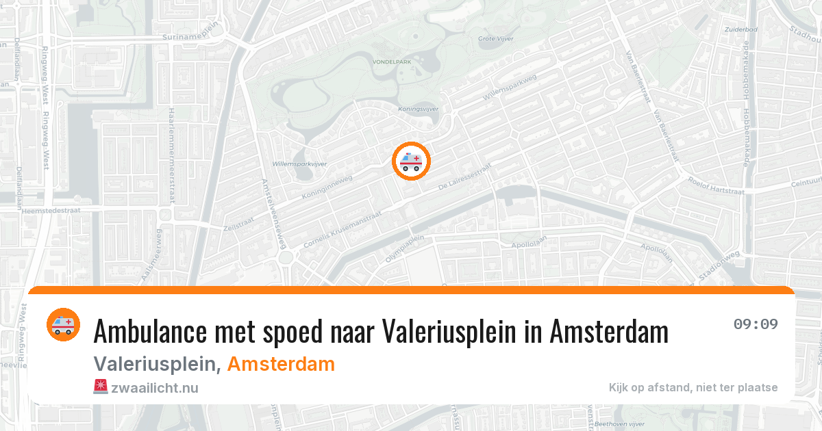 Ambulance met spoed naar Valeriusplein in Amsterdam — 2 jun 2026