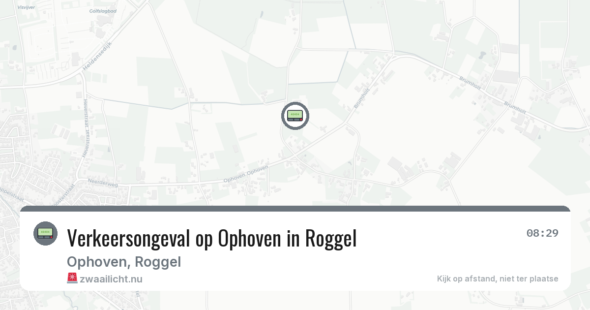 Verkeersongeval op Ophoven in Roggel — 8 jul 2026