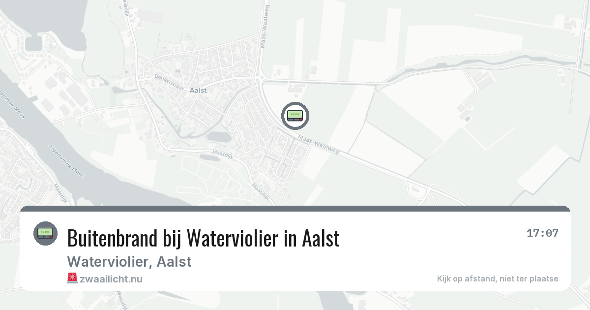 Buitenbrand bij Waterviolier in Aalst — 9 apr 2026