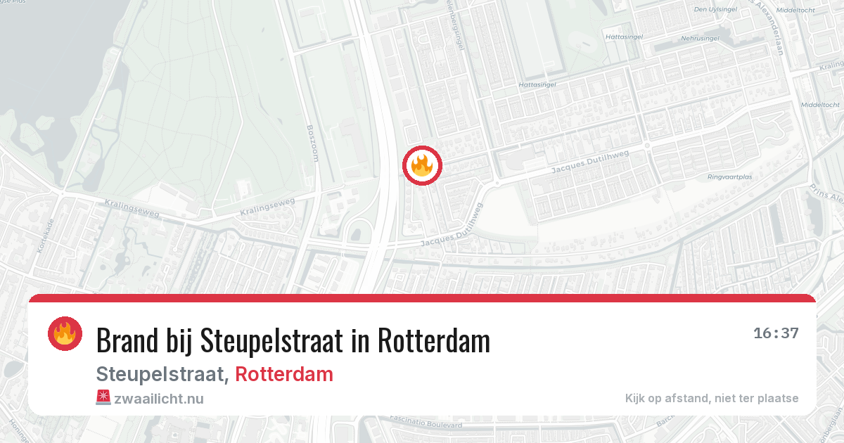 Brand bij Steupelstraat in Rotterdam — 20 mrt 2026