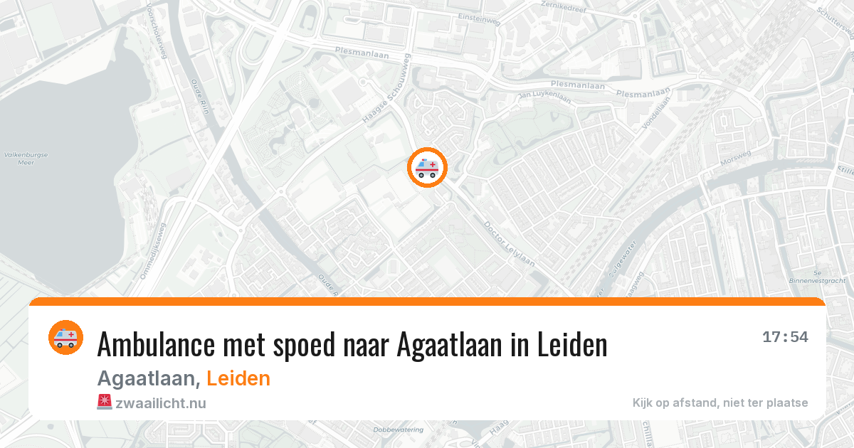 Ambulance met spoed naar Agaatlaan in Leiden — 16 jul 2026