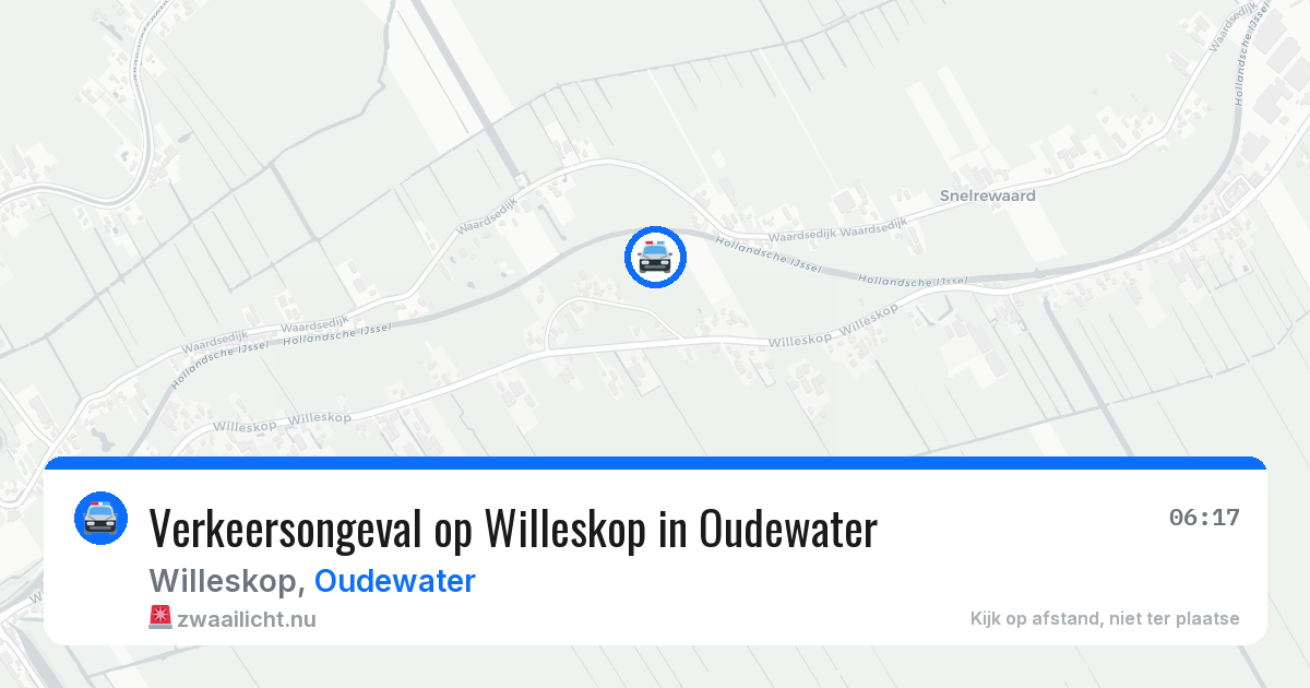 Verkeersongeval op Willeskop in Oudewater — 9 jul 2026