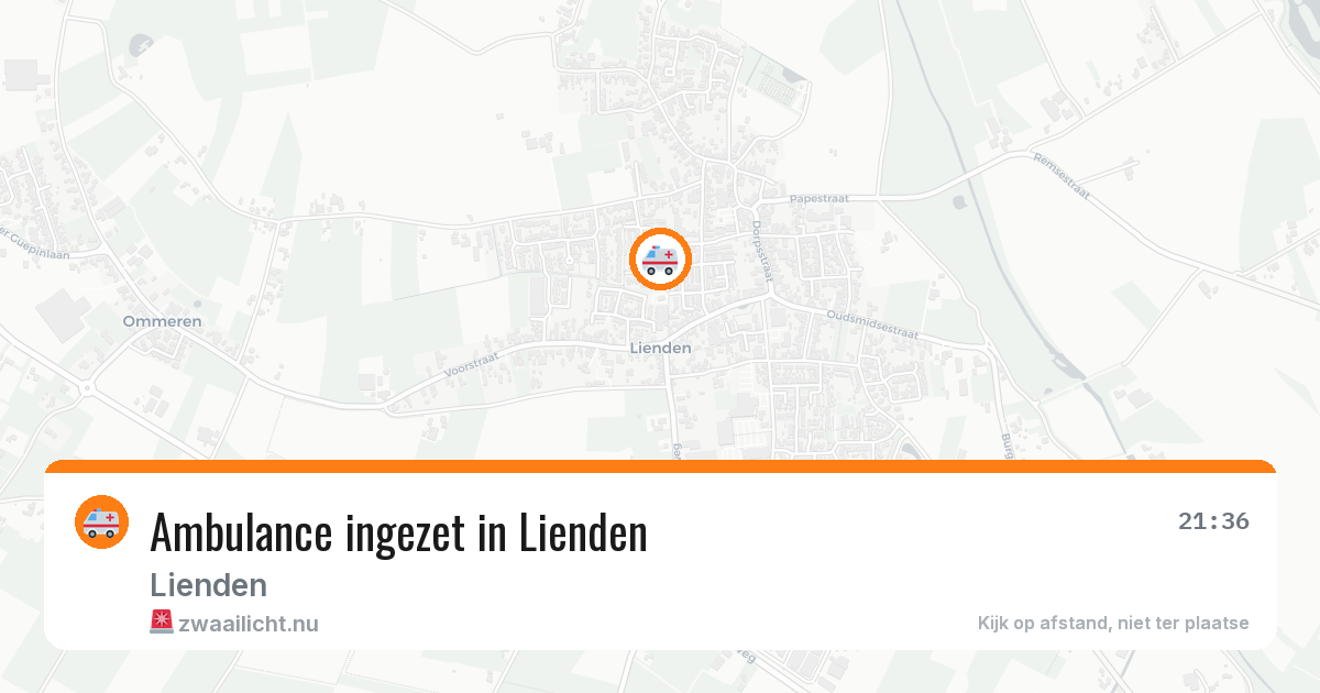 Ambulance ingezet in Lienden — 15 feb 2026