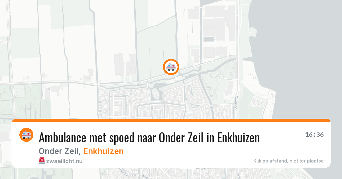 Ambulance met spoed naar Onder Zeil in Enkhuizen — 18 mrt 2026