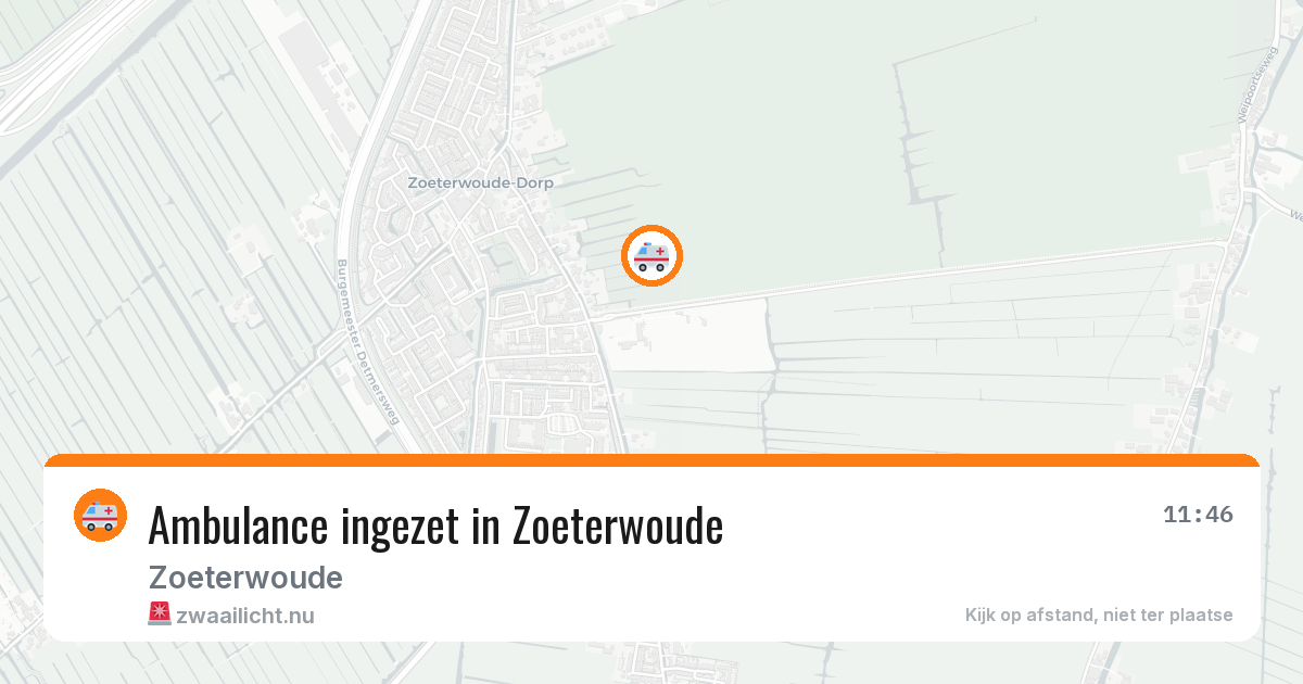 Ambulance ingezet in Zoeterwoude — 27 apr 2026
