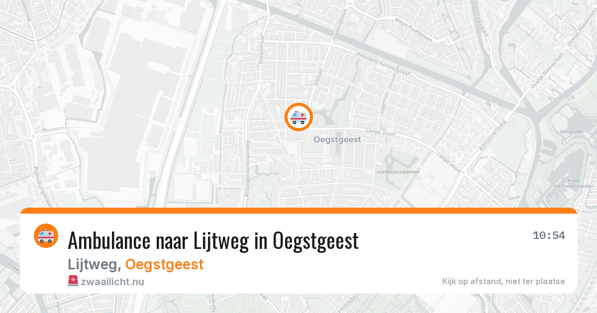 Ambulance naar Lijtweg in Oegstgeest — 12 mei 2026