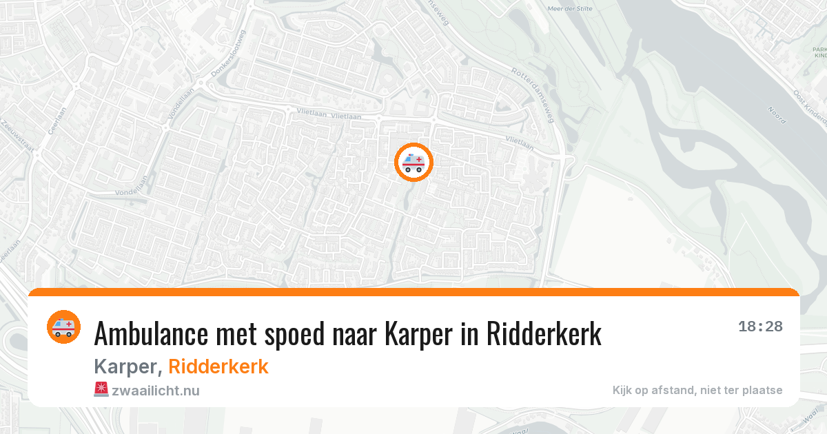 Ambulance met spoed naar Karper in Ridderkerk — 12 jul 2026