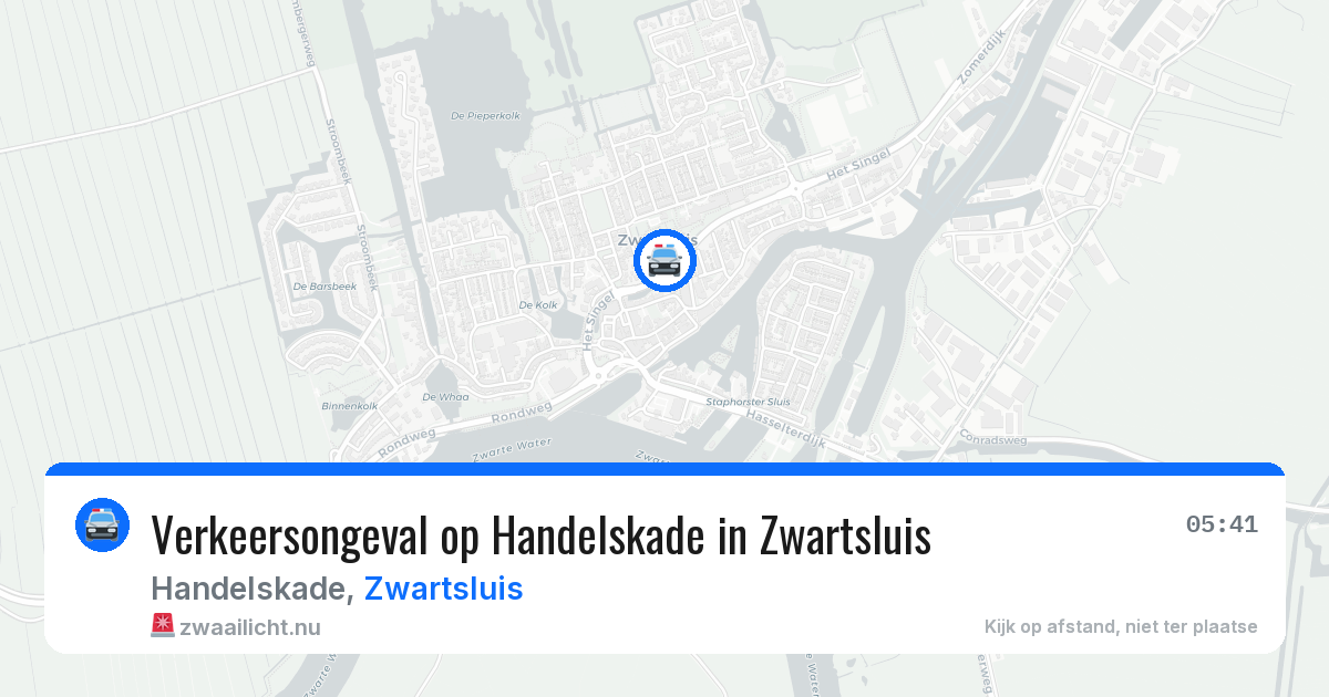 Verkeersongeval op Handelskade in Zwartsluis — 27 apr 2026