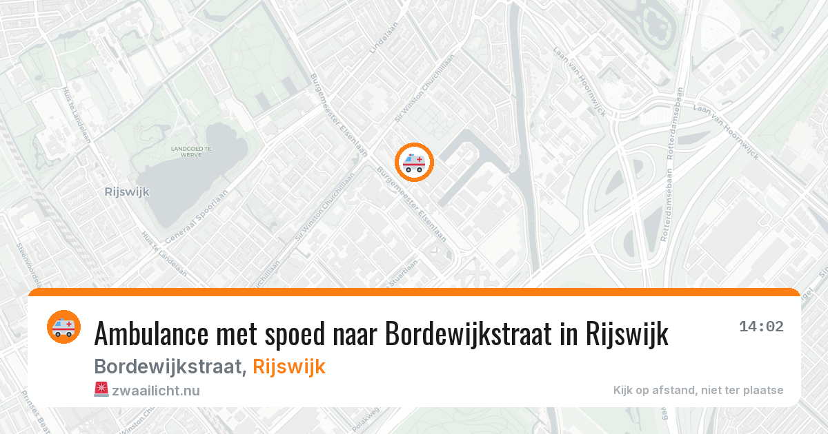 Ambulance met spoed naar Bordewijkstraat in Rijswijk — 22 jul 2026