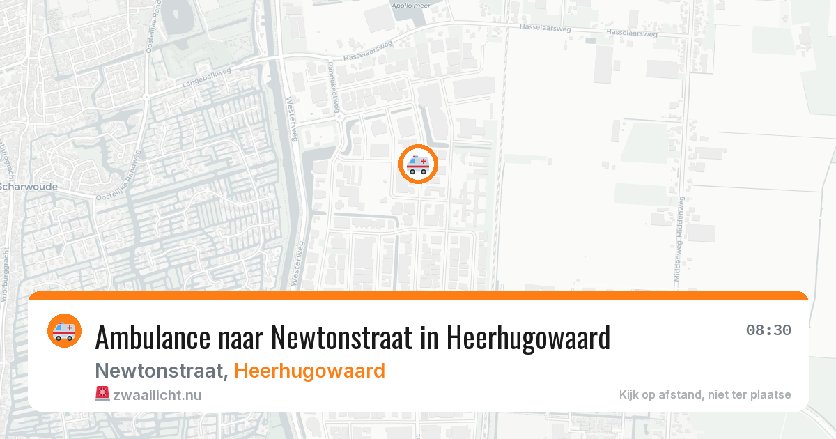 Ambulance naar Newtonstraat in Heerhugowaard — 23 jul 2026