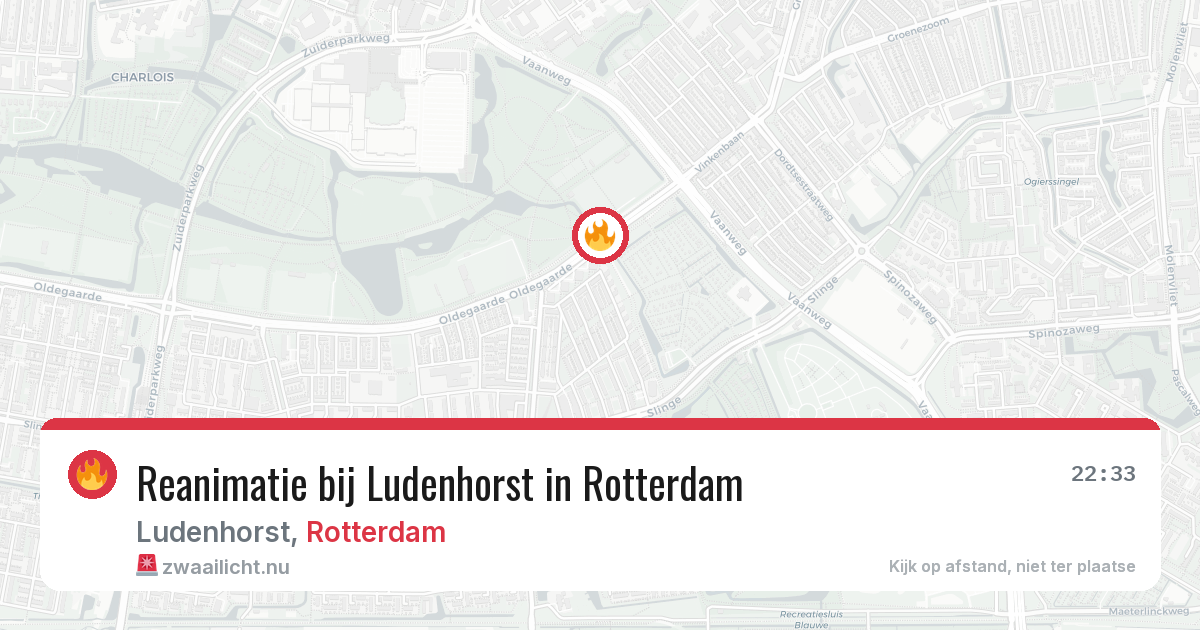 Reanimatie bij Ludenhorst in Rotterdam — 15 mei 2026