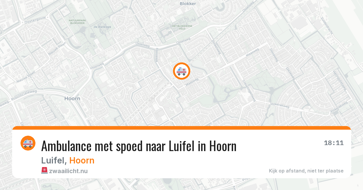 Ambulance met spoed naar Luifel in Hoorn — 24 mei 2026