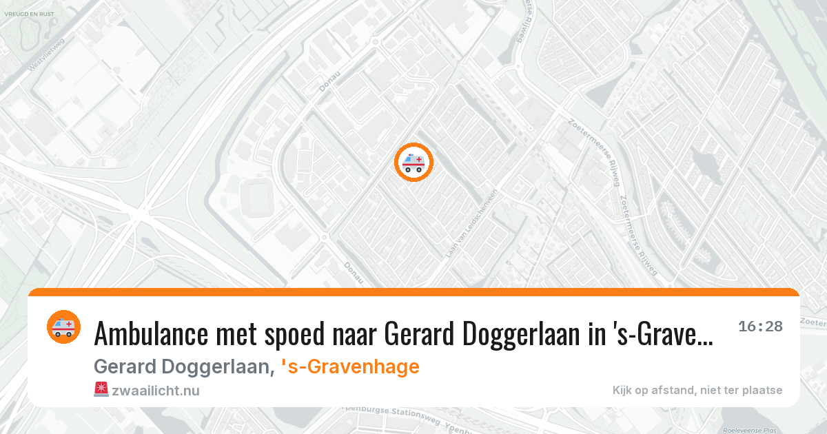 Ambulance met spoed naar Gerard Doggerlaan in 's-Gravenhage — 19 mei 2026