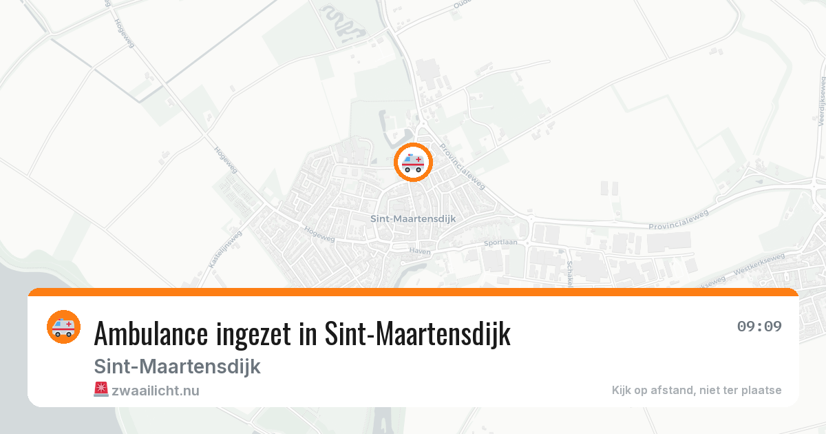 Ambulance ingezet in Sint-Maartensdijk — 23 jul 2026