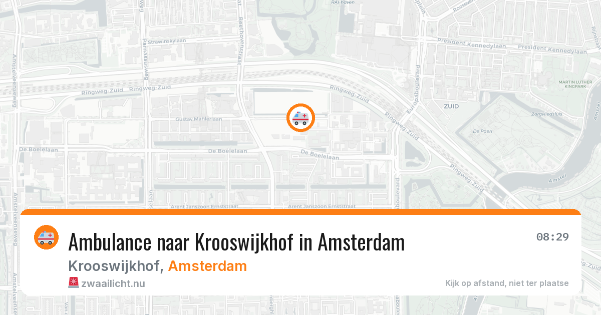 Ambulance naar Krooswijkhof in Amsterdam — 8 mrt 2026