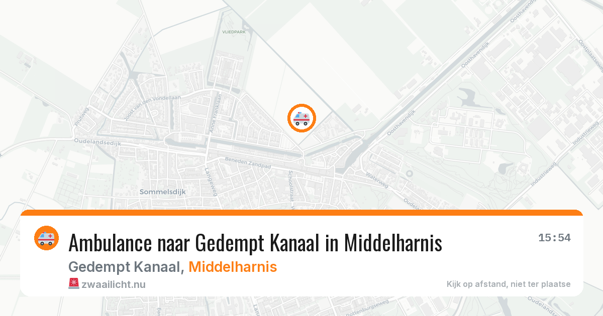Ambulance naar Gedempt Kanaal in Middelharnis — 19 jul 2026