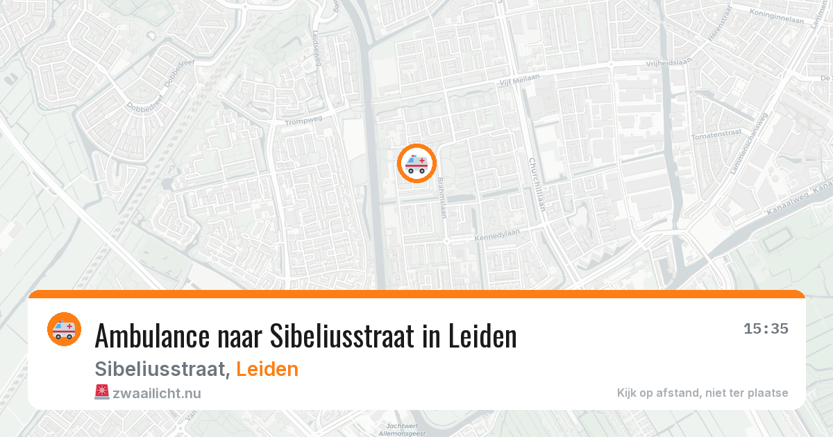 Ambulance naar Sibeliusstraat in Leiden — 25 feb 2026
