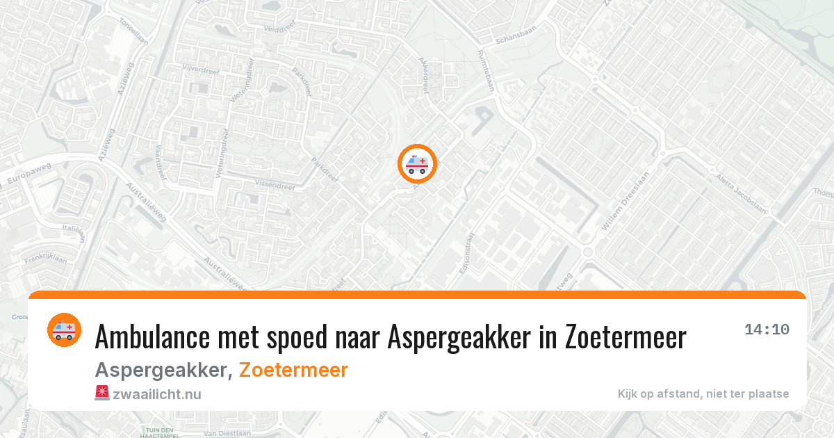 Ambulance met spoed naar Aspergeakker in Zoetermeer — 25 mei 2026