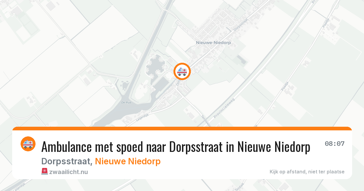 Ambulance met spoed naar Dorpsstraat in Nieuwe Niedorp — 12 mei 2026