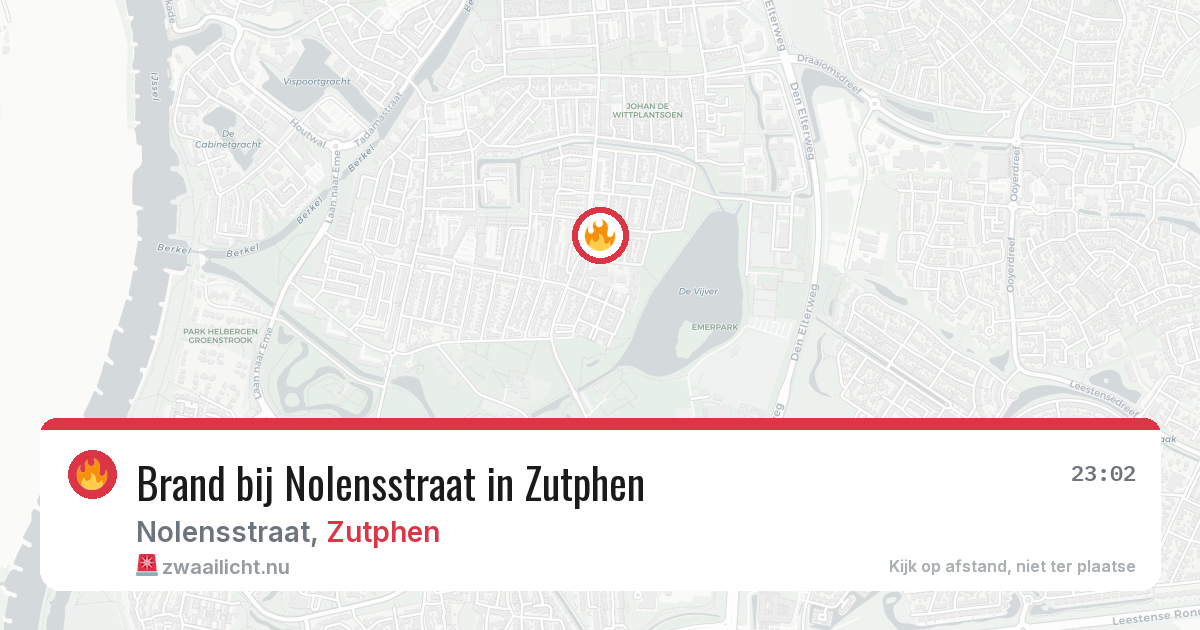 Brand bij Nolensstraat in Zutphen — 9 jul 2026