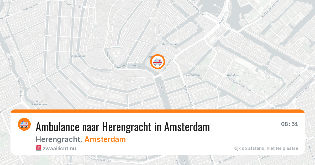 Ambulance naar Herengracht in Amsterdam — 31 mrt 2026