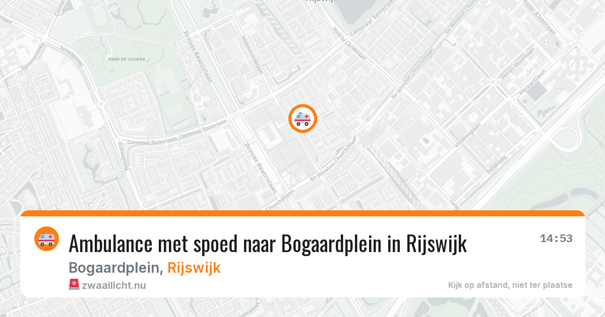 Ambulance met spoed naar Bogaardplein in Rijswijk — 14 mei 2026
