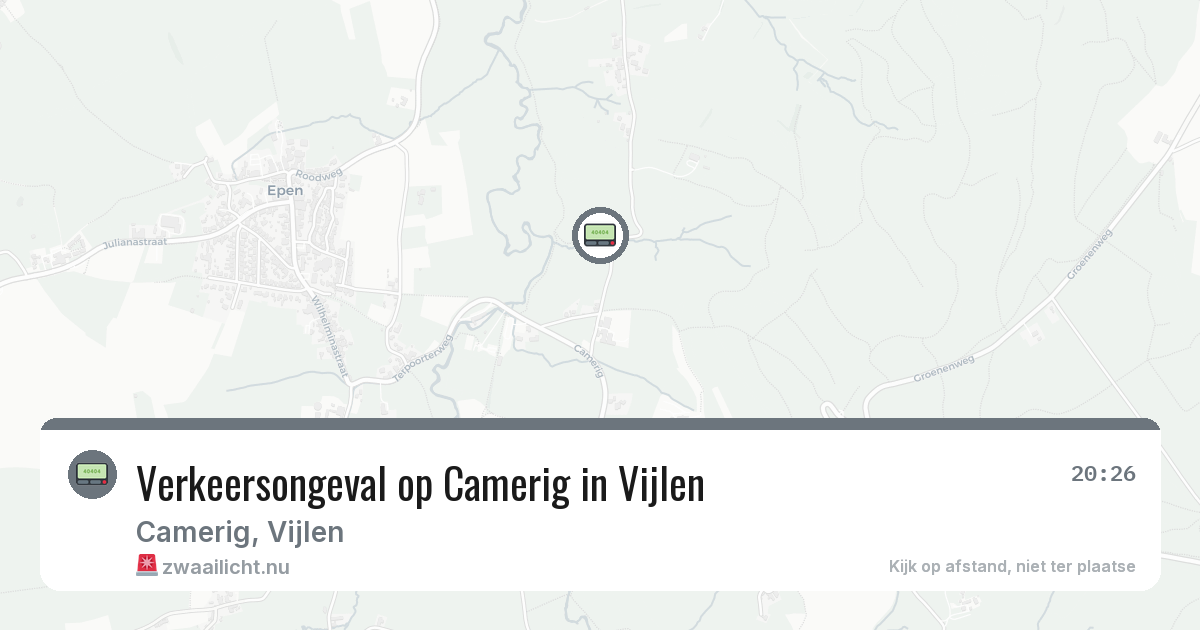 Verkeersongeval op Camerig in Vijlen — 25 mei 2026