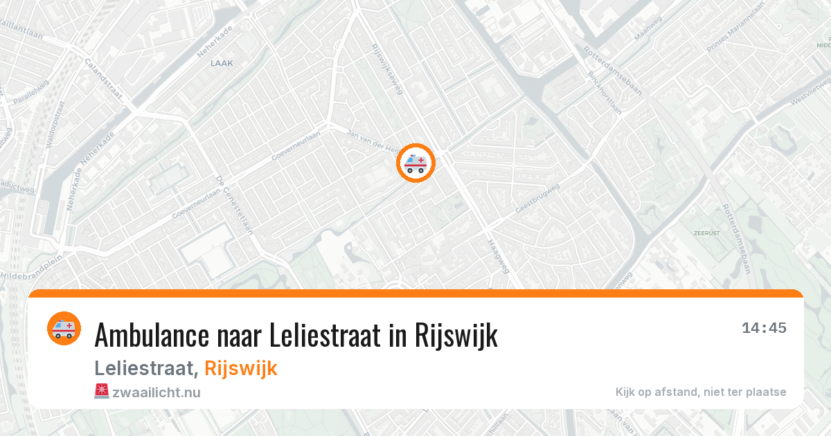Ambulance naar Leliestraat in Rijswijk — 13 jul 2026