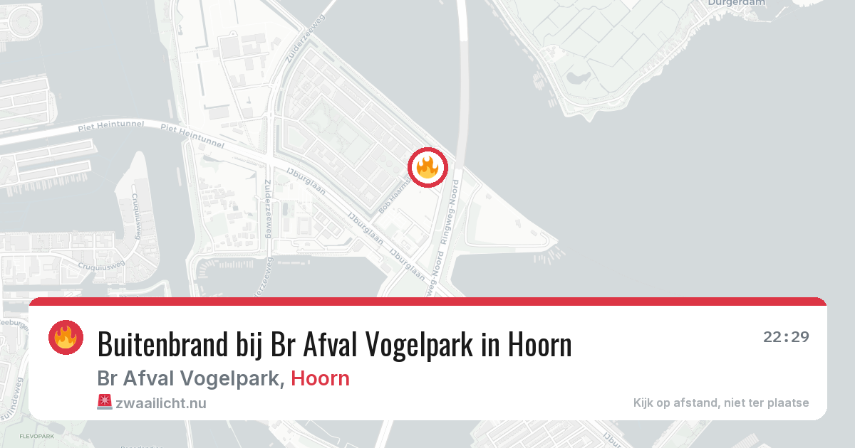 Buitenbrand bij Br Afval Vogelpark in Hoorn — 16 jul 2026