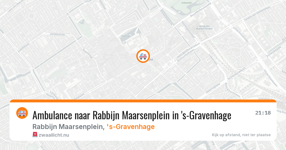 Ambulance naar Rabbijn Maarsenplein in 's-Gravenhage — 23 mrt 2026