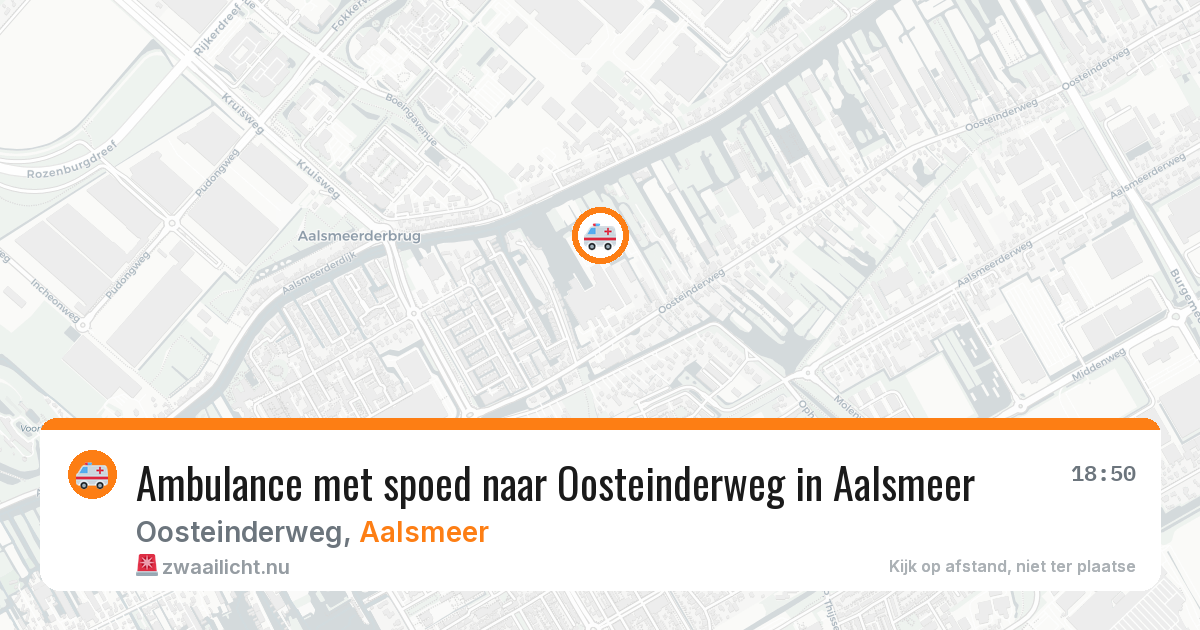 Ambulance met spoed naar Oosteinderweg in Aalsmeer — 13 jul 2026
