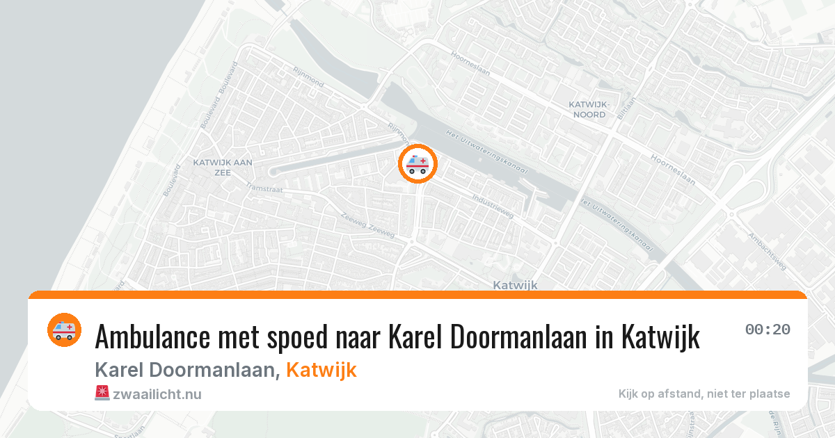 Ambulance met spoed naar Karel Doormanlaan in Katwijk — 17 jul 2026
