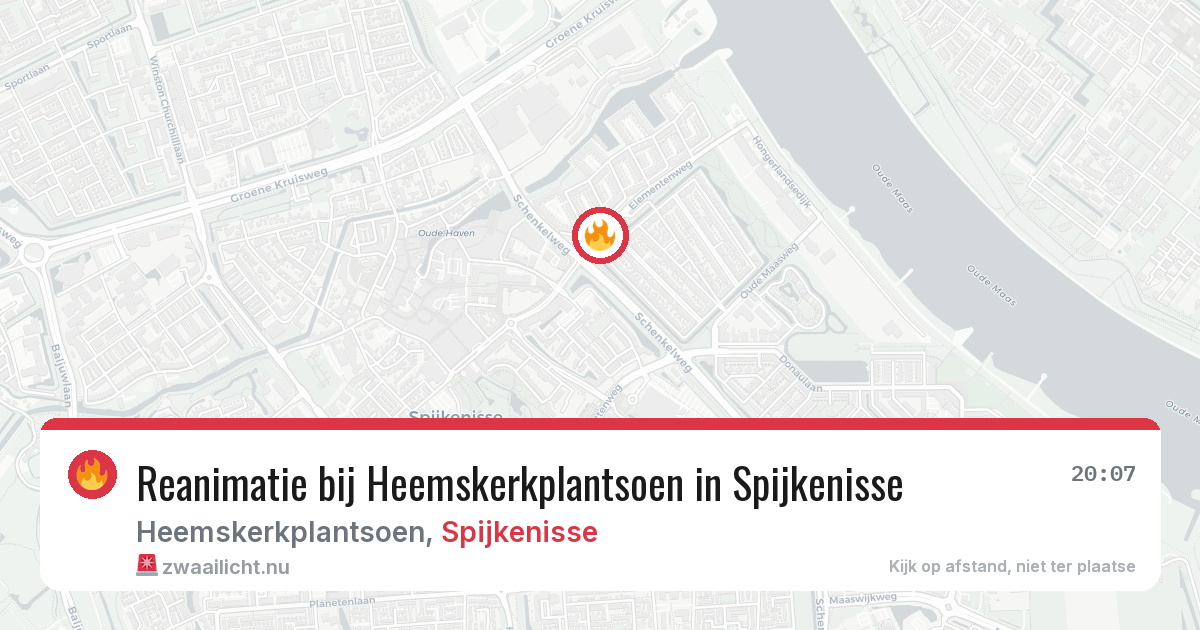 Reanimatie bij Heemskerkplantsoen in Spijkenisse — 31 mrt 2026