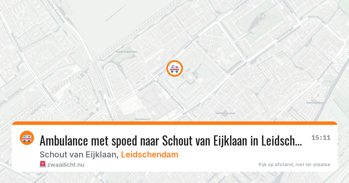 Ambulance met spoed naar Schout van Eijklaan in Leidschendam — 10 jul 2026