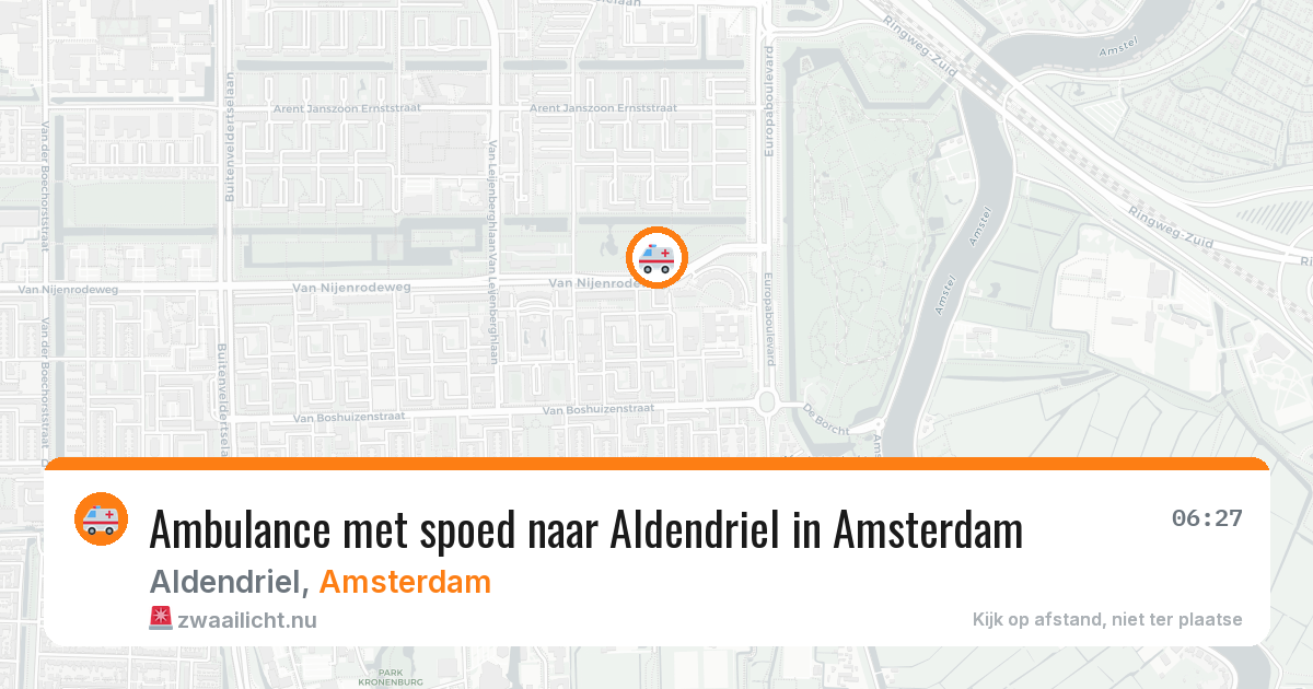 Ambulance met spoed naar Aldendriel in Amsterdam — 27 jul 2026