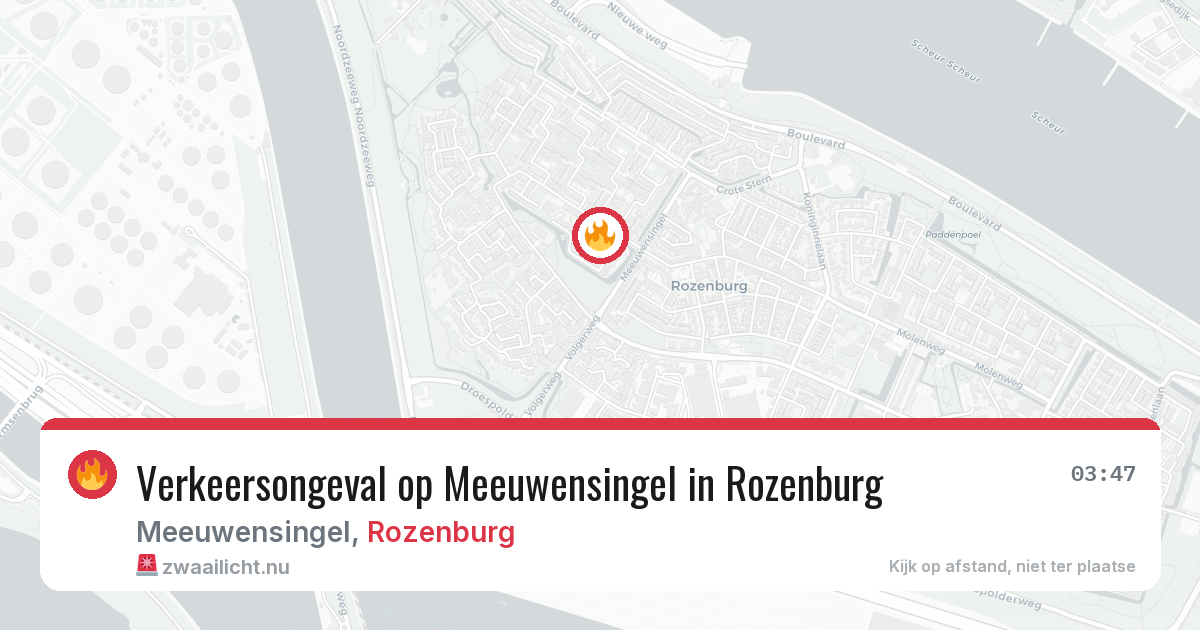 Verkeersongeval op Meeuwensingel in Rozenburg — 11 apr 2026
