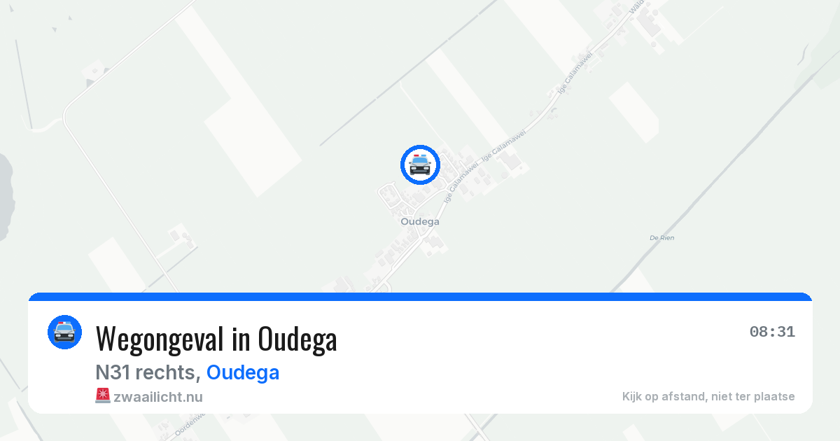 Wegongeval in Oudega — 12 mrt 2026