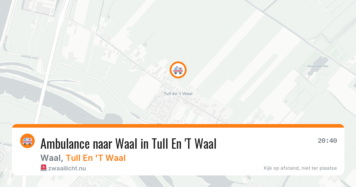 Ambulance naar Waal in Tull En 'T Waal — 24 jun 2026